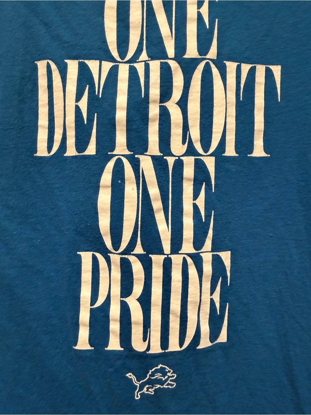 Nike Blue Men’s Graphic Tee with White Lettering